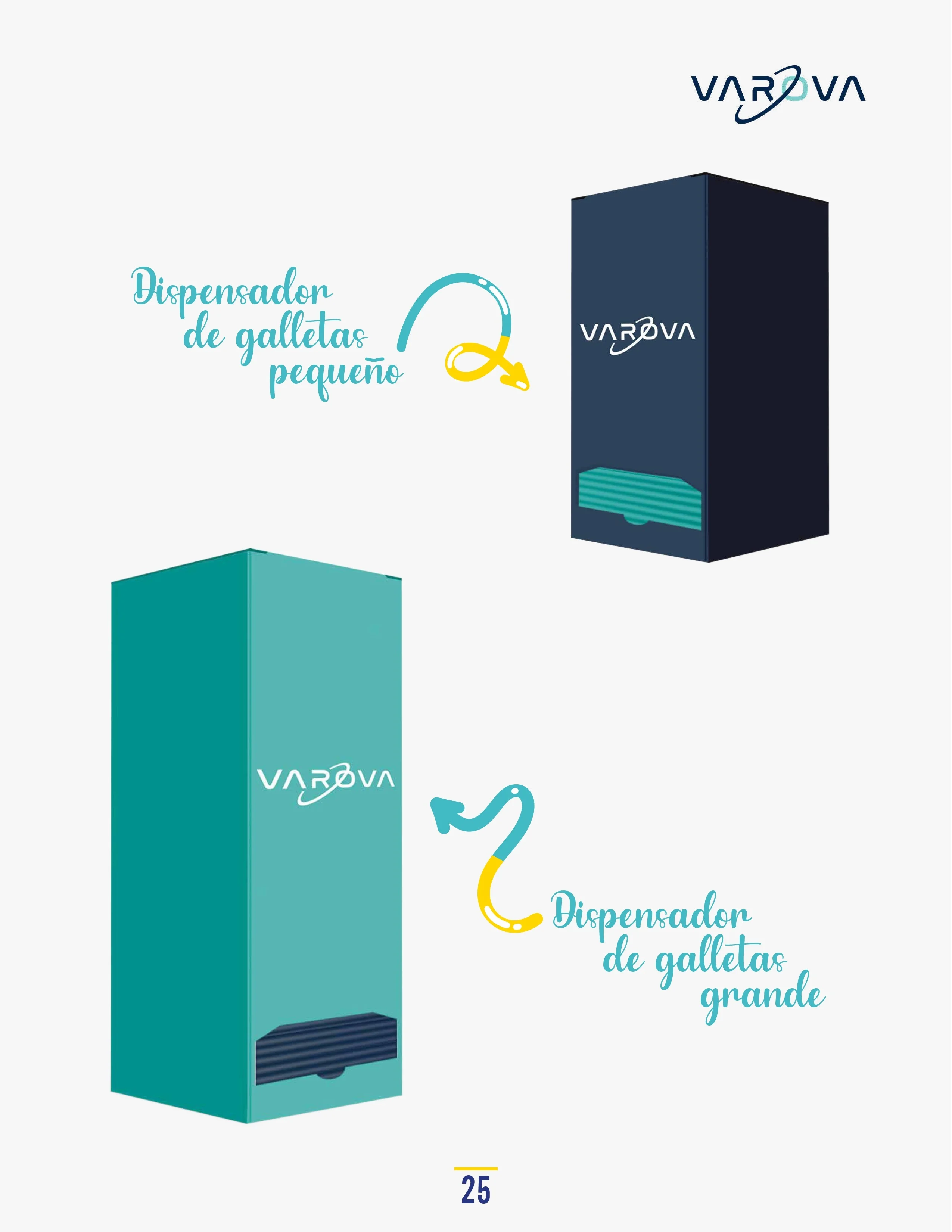 Catálogo de Productos Varova dispensador galletas pequeno grande personalizados corporativos